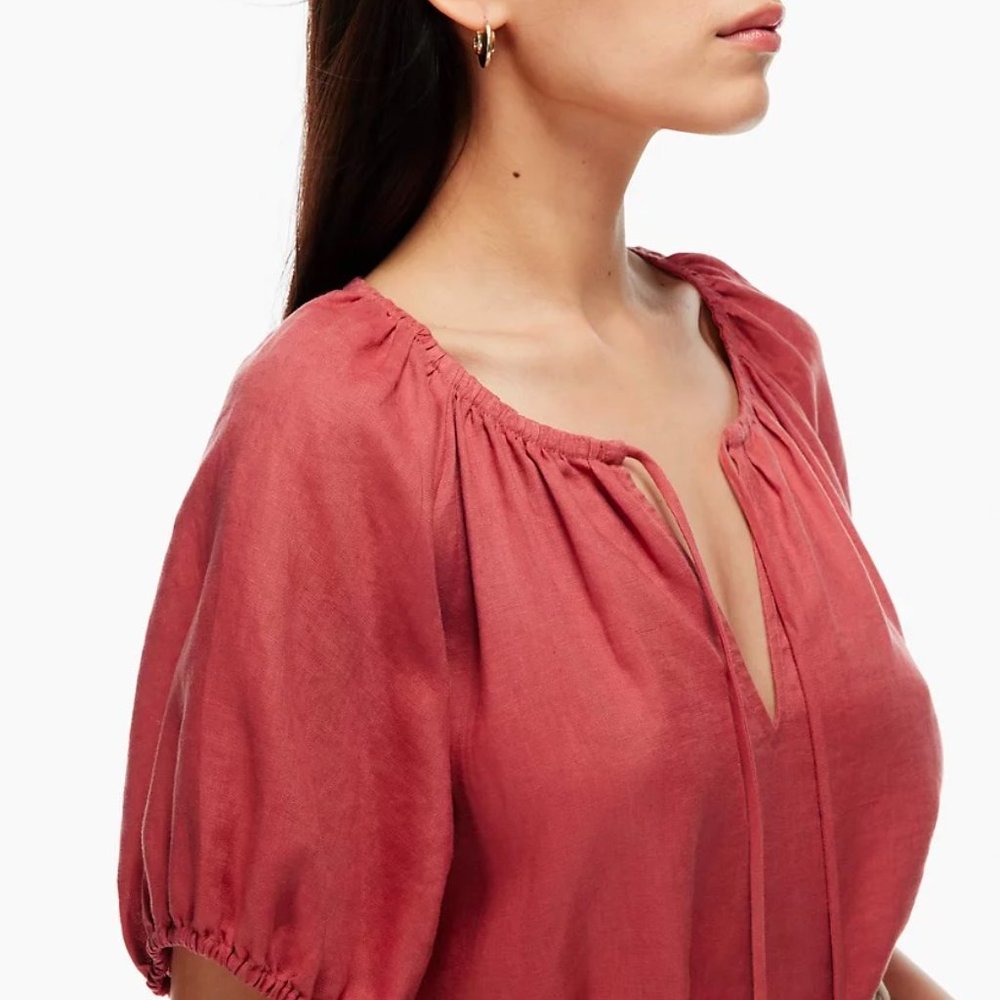 Aritzia Wilfred Dickinson Linen Blouse | Beige | Size: Small - Picture 6 of 6